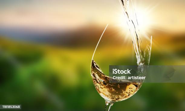 Wine Stock Photo - Download Image Now - White Wine, Pouring, Grape