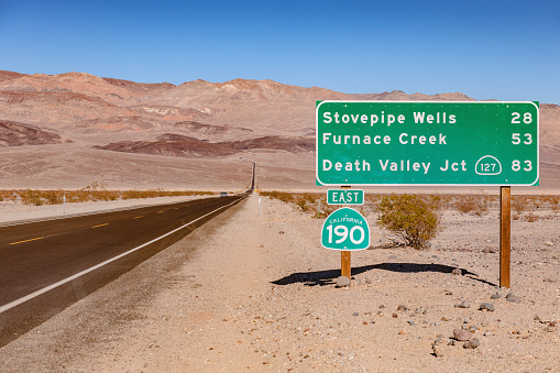 Road 190 in Panamint Valley, Death Valley ,California, USA,Nikon D3x
