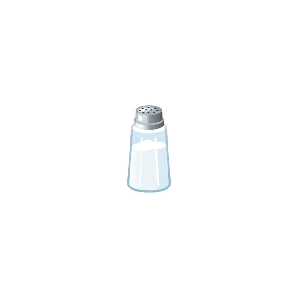 salz-shaker-vektor-symbol. isolierte salz shaker realistische emoji, emoticon illustration - salzstreuer stock-grafiken, -clipart, -cartoons und -symbole