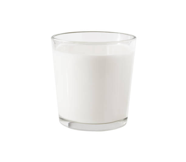 istock Milk in glass transparent cup isolated 1181855637