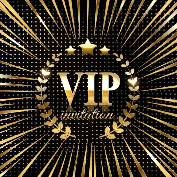 istock VIP party premium invitation card poster flyer. Black and golden design template. 1181857078