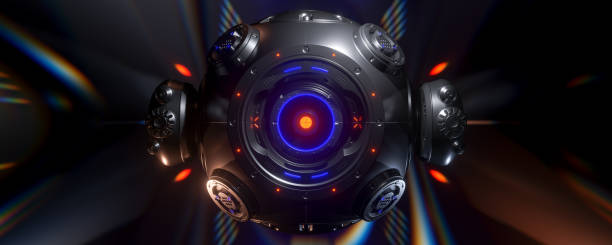 istock Abstract concept of sci-fi sphere robot cyborg 1181864833