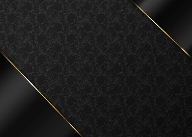 istock Luxury Black and Gold Background Layout Template 1181865804