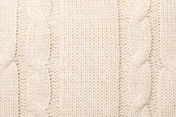 istock Beige melange cable knitting fabric textured background 1181867307