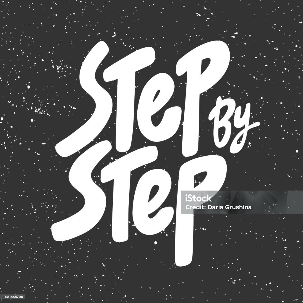 Step By Step Sticker For Social Media Content Vector Hand Drawn ...