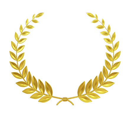 Laurel Wreath isolated on white background. 3D render