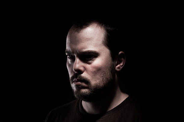 istock Dark Portrait of a bearded man 118186954