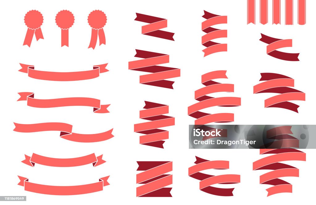 Frame Log Ribbon Ribbon Frame Set Stock Illustration - Download Image Now ...
