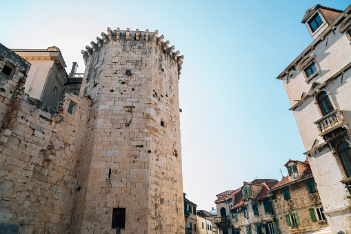 Venetian Tower and old town in Split, Croatia