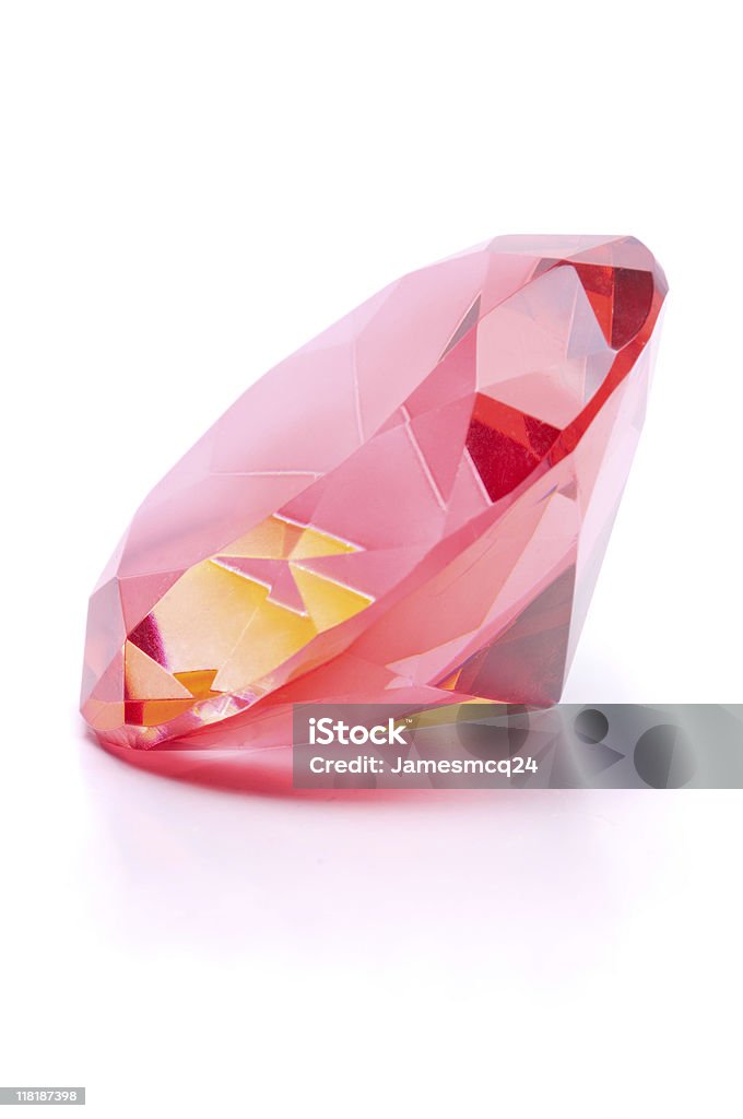 Diamante vermelho/Ruby - Royalty-free Branco Foto de stock