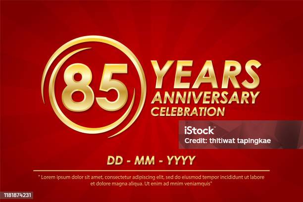 85th Celebration Program Example 85th Years Anniversary Celebration Emblem Anniversary Logo With Ring ...