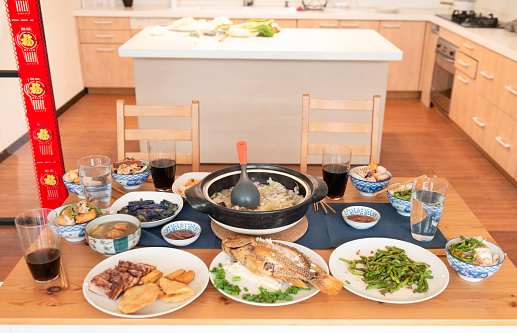 A hot-pot meal ready to be enjoyed as part of Chinese New Year celebrations.