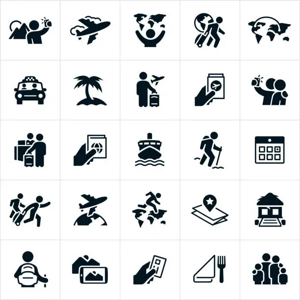 Vector illustration of Tourism Icons