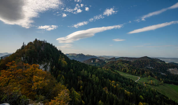 view in northwestern Switzerland on a beautiful autumn day