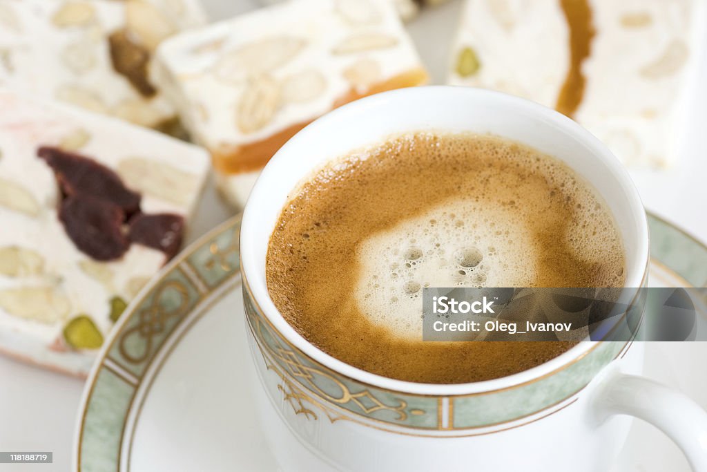 Caffè e snack - Foto stock royalty-free di Alimenti secchi