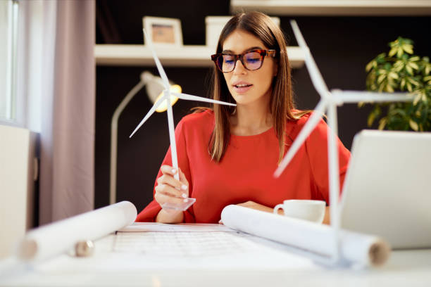 istock Businesswoman working on sustainable project. 1181888414