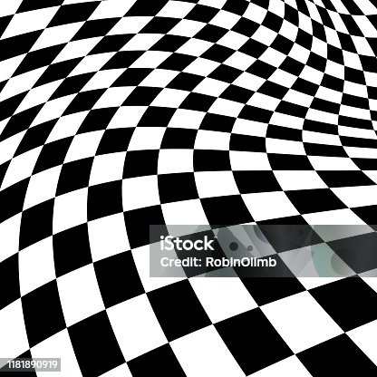 istock Black And White Psychedelic Checked Background 1181890919