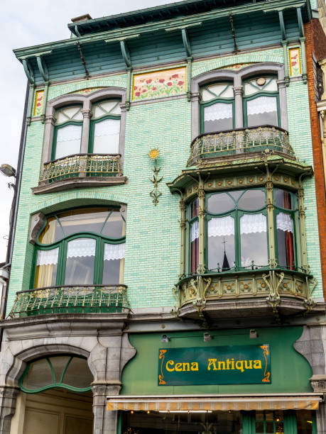 Spa, Belgium beautiful old architecture Spa, Belgium - September 29, 2013: The Art Nouveau Maison Charlier from 1900 by the architect Gustave Charlier spa belgium stock pictures, royalty-free photos & images