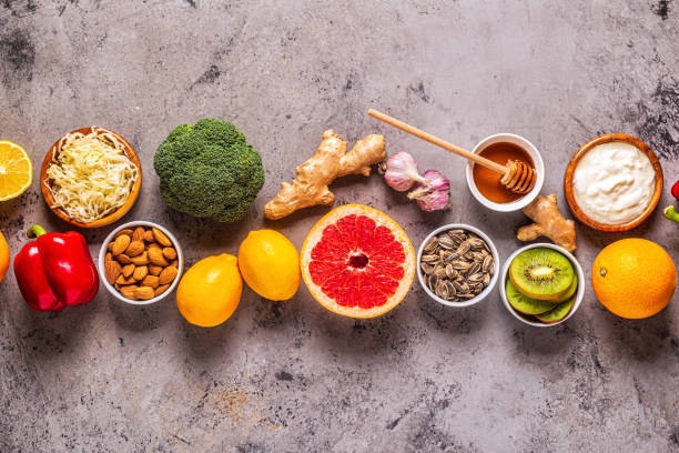 istock Healthy products for Immunity boosting and cold remedies 1181895094