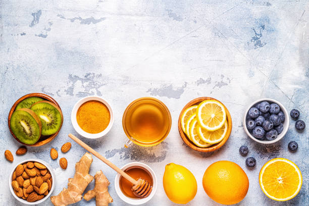 istock Healthy products for Immunity boosting and cold remedies 1181895100