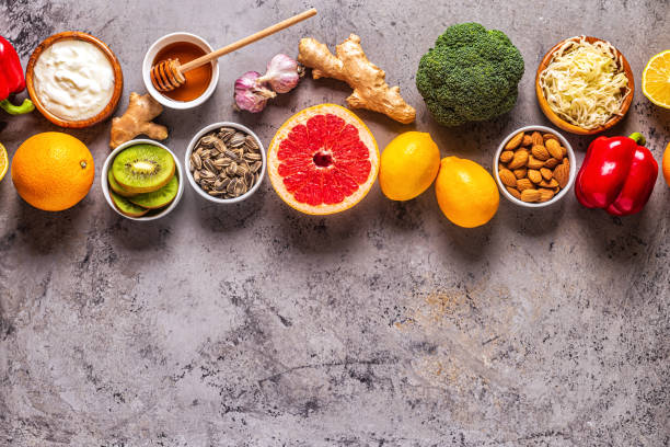 istock Healthy products for Immunity boosting and cold remedies 1181895124