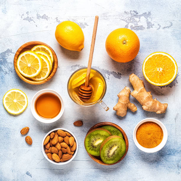 istock Healthy products for Immunity boosting and cold remedies 1181895151