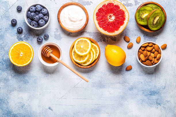 istock Healthy products for Immunity boosting and cold remedies 1181895206