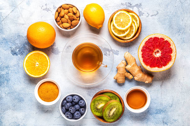 istock Healthy products for Immunity boosting and cold remedies 1181895690