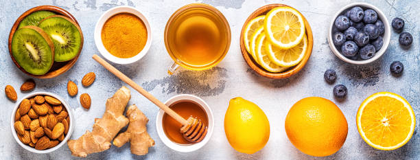 istock Healthy products for Immunity boosting and cold remedies 1181895697