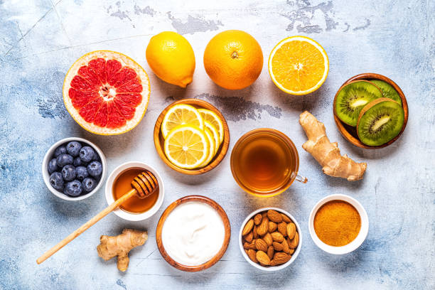 istock Healthy products for Immunity boosting and cold remedies 1181895715