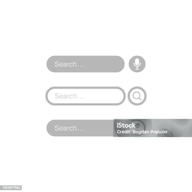 Web Search Button With Magnifying Glass And Includes Three Color ...