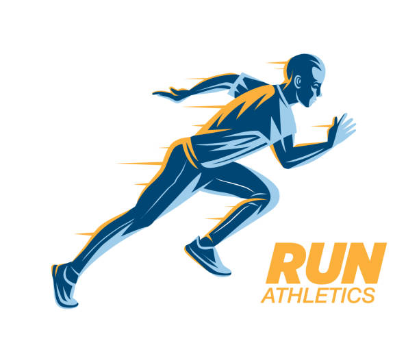 istock Art concept of a running man. 1181898790