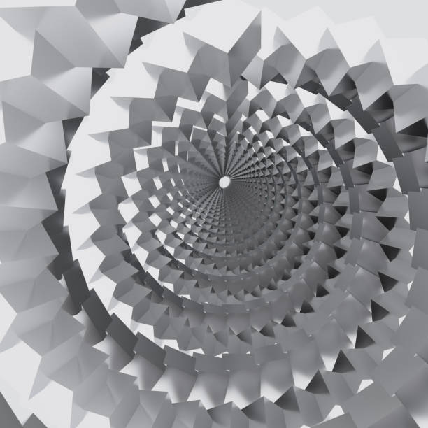 istock Abstract white spiral tunnel 1181899091