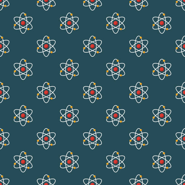 Nuclear Energy & Power Pattern A seamless pattern created from a single flat design icon, which can be tiled on all sides. File is built in the CMYK color space for optimal printing and can easily be converted to RGB. No gradients or transparencies used, the shapes have been placed into a clipping mask. nuclear fission stock illustrations