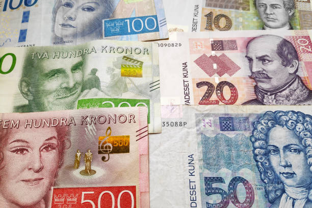 istock Stack of Swedish krona & Croatian kuna 1181901320