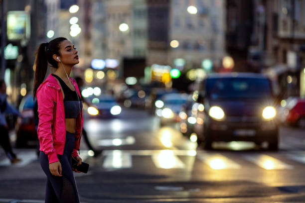 istock Female athlete at night 1181902657