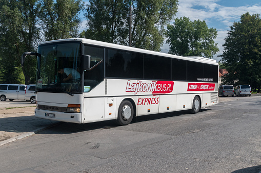 Oswiecim, Poland - July 28, 2019: Lajkonik bus at Oswiecim.