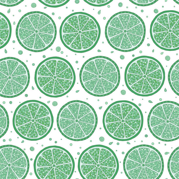wapno bez szwu wzór. kolorowe limonki szkic. - christmas christmas ornament green lime green stock illustrations