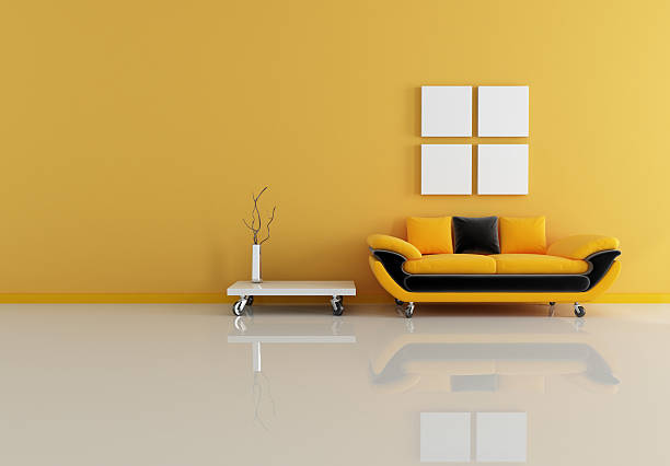 istock black and orange living room 118190669