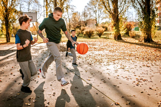 istock Spending day on sport field with his little buddies 1181906951