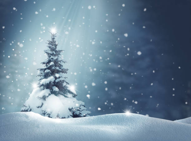 istock Happy New Year greeting card with Christmas tree . 1181907953