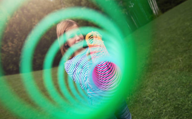 Gyroscope toy that is spinning keeping balance spin concept
