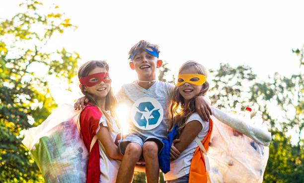 istock Kids recycling hero 1181912448