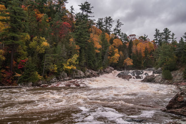istock Autumn time at Chippewa Falls in Batchawana Bay, Ontario, Canada 1181914420