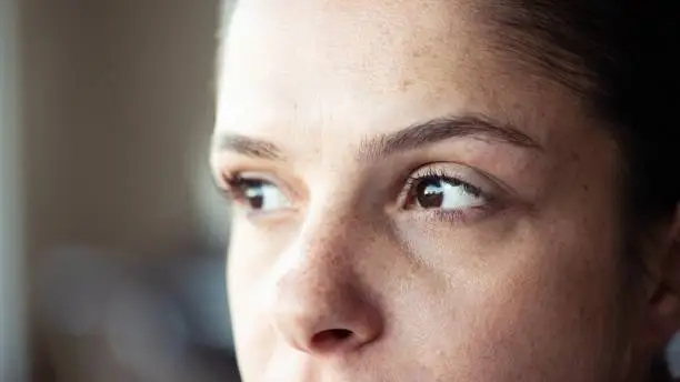 Photo of Closeup of woman looking away