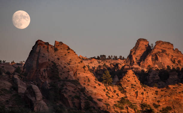 istock Moon Rising Over Zion 1181915495