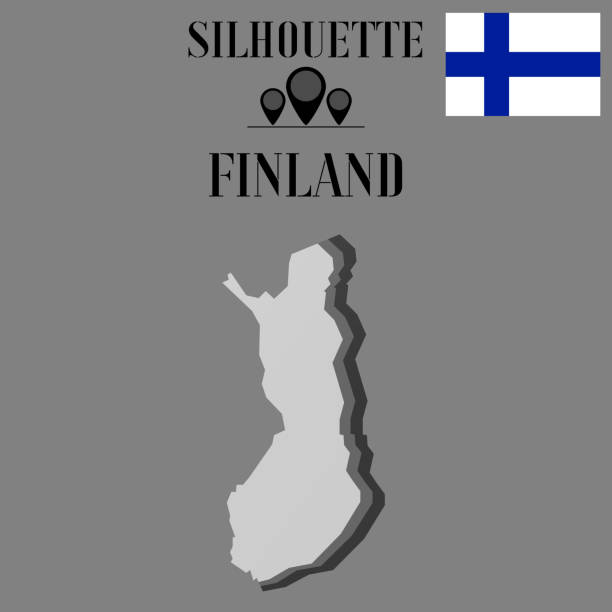 istock European Finland outline world map, contour silhouette vector illustration, creative design isolated on background, national country flag, objects, element, symbol from countries set. 1181916177