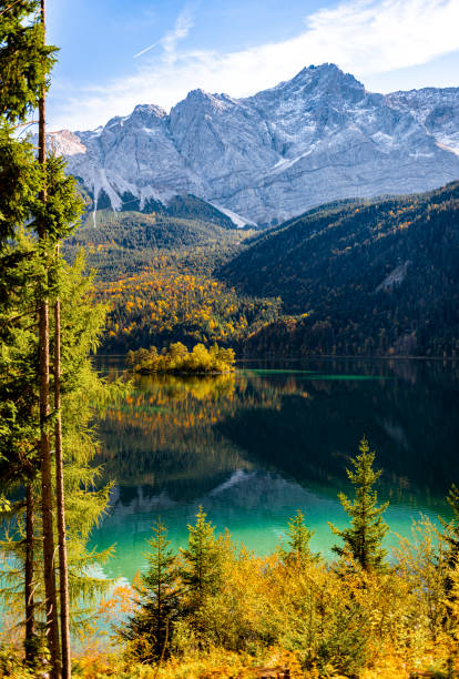 Beautiful Lake Eibsee in Garmisch-Partenkirchen, Germany