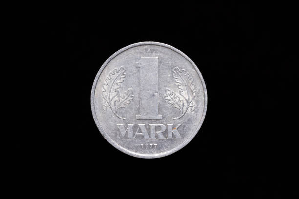 istock Old German 1 Mark coin from 1977, reverse 1181920804