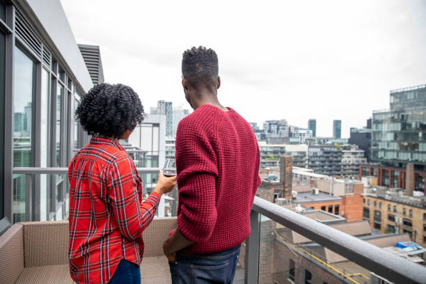 Looking at a City View From Their New Place